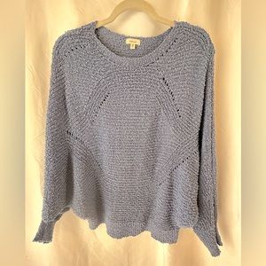 Distressed Dolman Sleeve Pullover Sweater